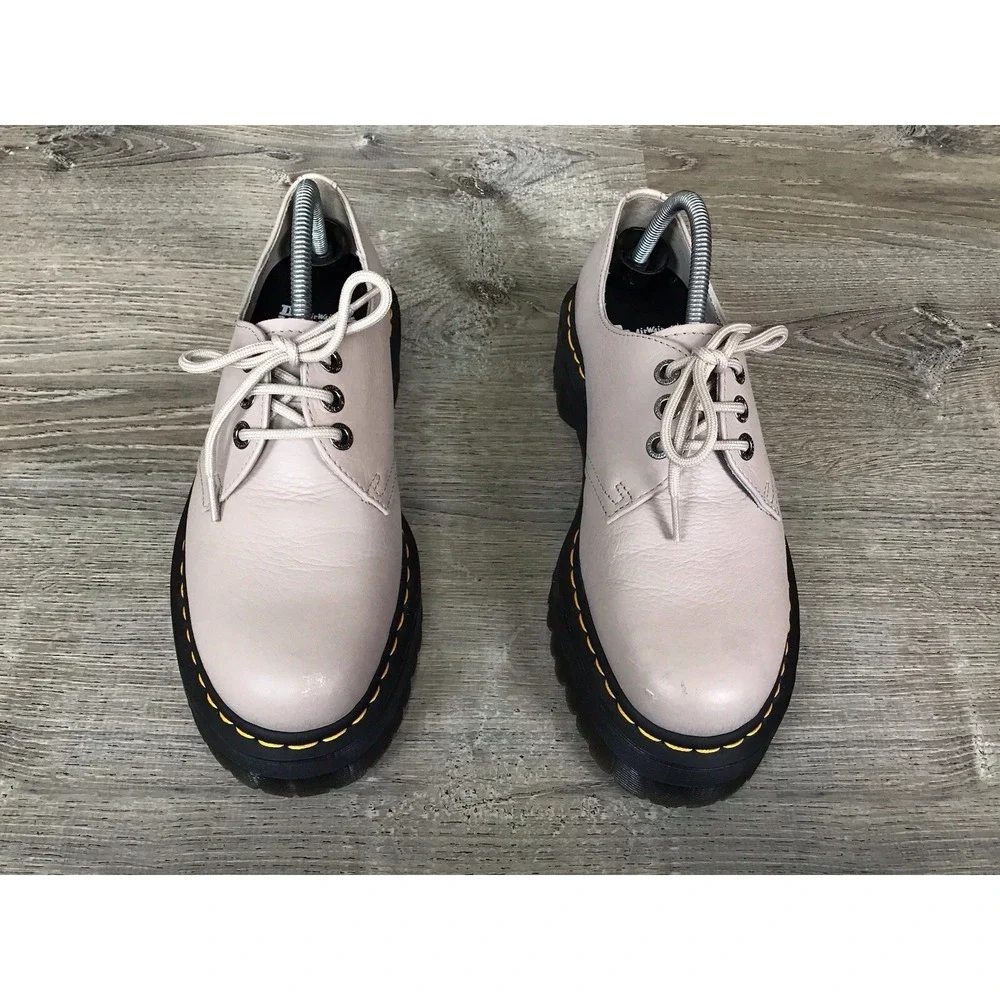 Dr. Martens 31167 Taupe Leather Oxford Lace-Up Shoes Men's US 9 Women's US 10